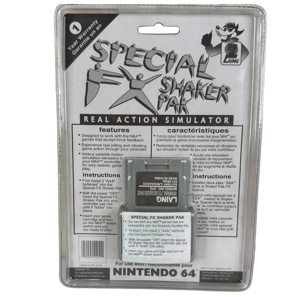 Nintendo 64 Laing Special FX Shaker Pak Real‎ Action Simulator  No. 272 New